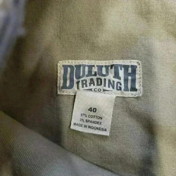 Duluth Trading Co Flex Fire Hose Men's 40 x 10.5" Blue Heavy Canvas Cargo Shorts - Picture 5 of 9